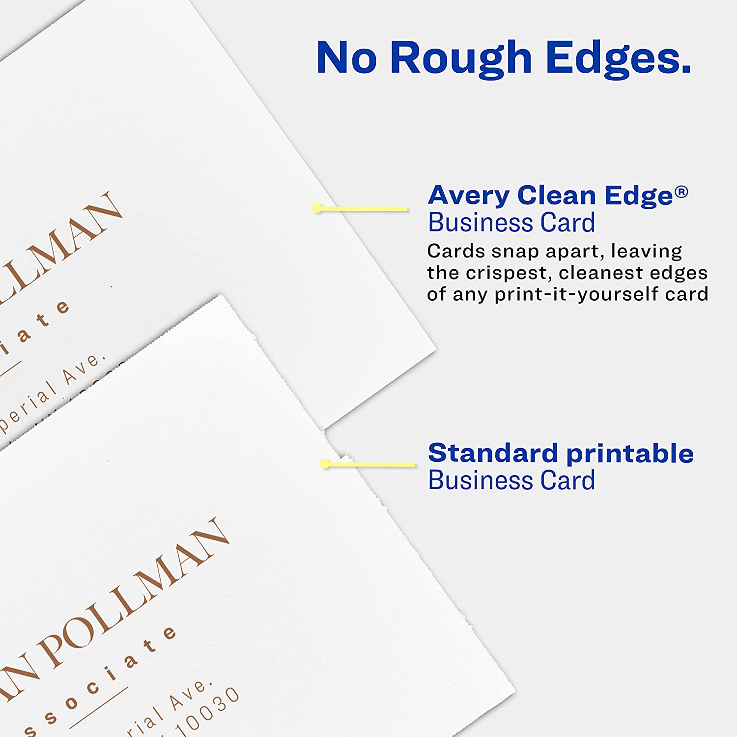 Avery Clean Edge Printable Business Cards with Sure Feed Technology, 2" x 3.5", Glossy White, 200 Blank Cards for Inkjet Printers (8859) - Image 4